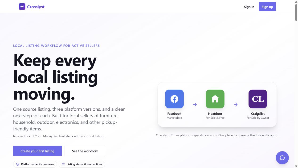 Crosslyst interface